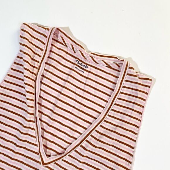 Madewell striped vneck tank XS - Picture 4 of 8